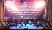 Konferensi pers KPU Bangka Selatan