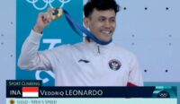 Veddrik Leonardo Emas Panjat tebing Olimpiade Paris