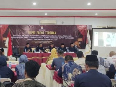 Rapat Pleno Terbuka Pilkada serentak 2024 KPU Bangka Selatan